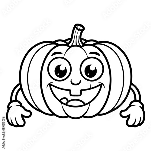 funny cartoon pumpkin colour Book Art