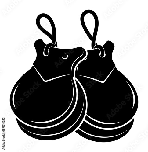 Castanets Silhouette - Spanish Instrument Vector