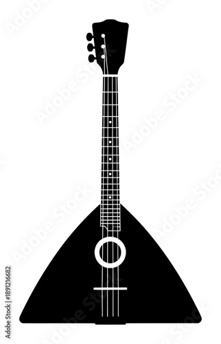 Balalaika Silhouette - Russian Instrument Vector