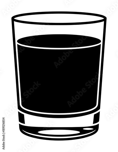 Collins Glass Silhouette - Minimalist Vector