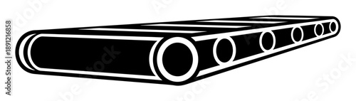 Conveyor Belt Silhouette - Minimalist Vector