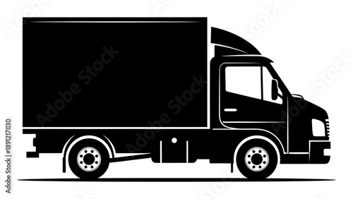 Delivery Truck Silhouette - Minimalist Vector