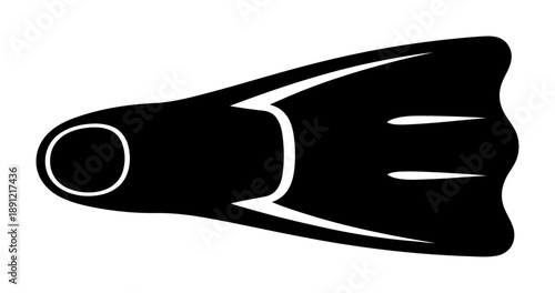 Flipper Fin Silhouette - Minimalist Vector