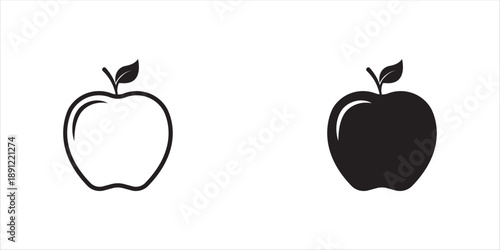 Apple icon. flat illustration of vector icon, vector illustration.