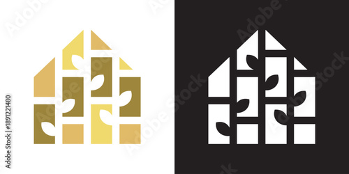 Abstract Leaf Real Estate Logo – Modern Property and Building Monogram Design
