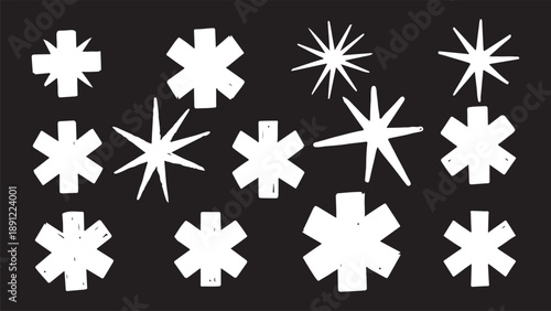 Asterisk icon in simple modern vector format. EPS icon pack