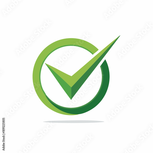 Green check mark in circle indicates approval or success, symbolizes right choices and positive selections.