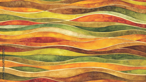 soft watercolor abstract pattern wavy brushstroke lines pastel color palette vector background	