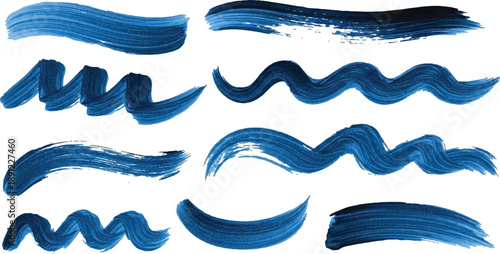 Beautiful Brushes vector collection. Grunge Elements - Brush strokes, ink paint brushes, grunge lines. Rectangle text box for social media