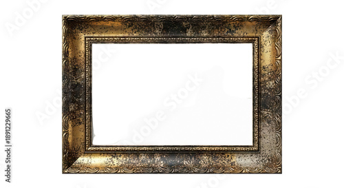 Antique Ornate Gold Picture Frame with Textured Finish