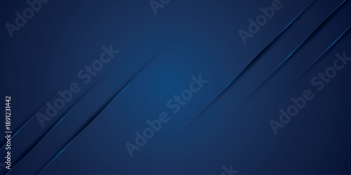 Dark blue abstract background with modern and futuristic blue glowing lines decoration. Shadow stroke design and empty space for text. Vector illustration EPS. 3