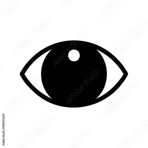simple black and white illustration of an eye