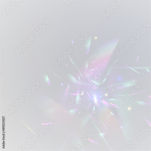 Prismatic color streaks drift gently with soft spectrum glow. Transparent light leaks add cinematic depth. Suitable for modern digital compositions.