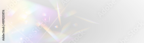 Iridescent prism reflections scatter rainbow hues across a transparent surface. Soft holographic blur creates depth and elegance. Ideal for overlays and abstract backgrounds.