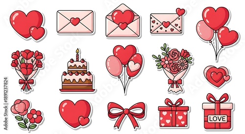 Valentines day icon set