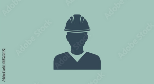 Construction Worker Silhouette Builder Safety Helmet Infrastructure.