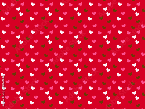 ハートを散りばめたおしゃれな壁紙