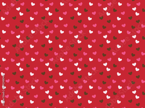 ハートを散りばめたおしゃれな壁紙