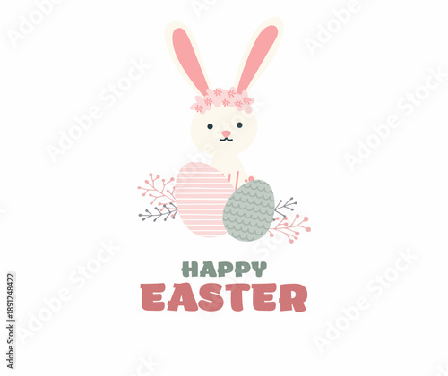 Pink Minimalist Happy Easter (Facebook Post).eps
