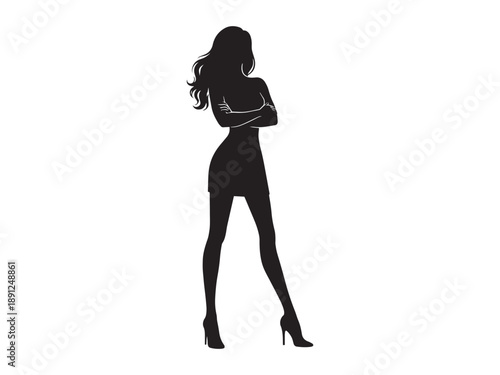 Confident Woman Arms Crossed Silhouette
Female Fashion Model Silhouette Standing
Elegant Woman Silhouette Vector