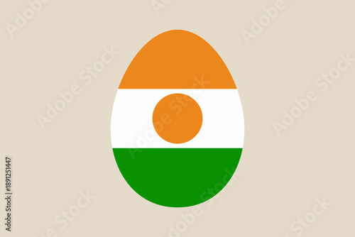 Free Download Patriotic Egg Decorated with the National Flag of Niger for Easter Holiday and National Celebrations Vector. - GFXLoad