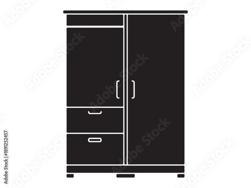 Modern Wardrobe with Drawers and Doors