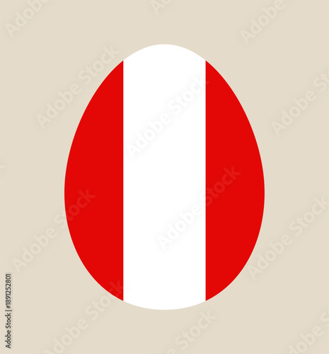 Peruvian flag vector icon displayed in a modern round button, a simple national symbol isolated on background.
