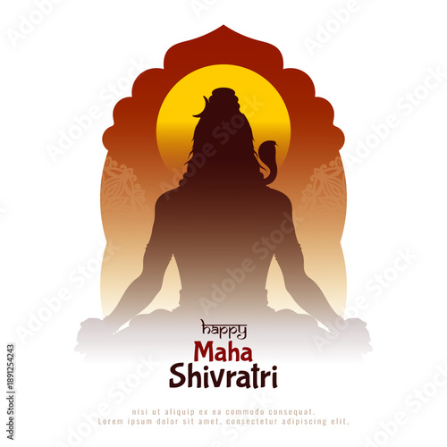Happy Maha Shivratri Indian festival with Lord shiva design