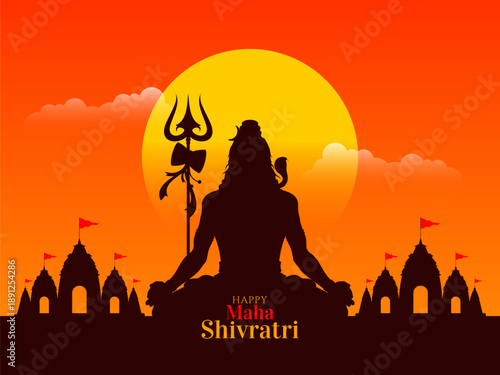 Happy Maha Shivratri Indian religious festival background
