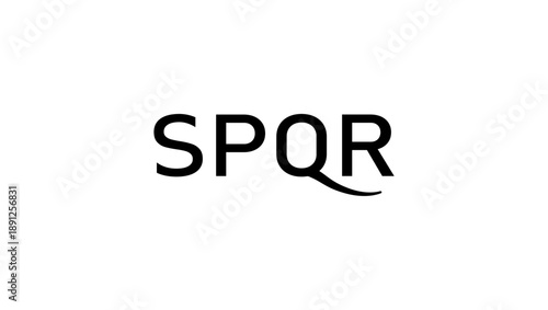SPQR Ancient Rome Roman Republic , black isolated silhouette