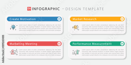 Timeline infographic template. 4 Step timeline journey, calendar Flat simple infographics design template. presentation graph. Business concept with 4 options, vector illustration.