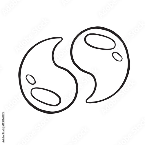 Vector outline of eye patches, illustration