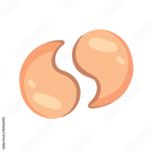 Hand-drawn vector illustration of eye patches in color