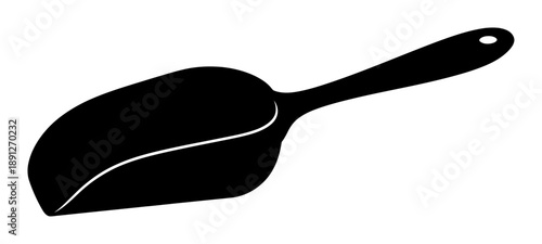 Popcorn Scoop Silhouette - Minimalist Vector