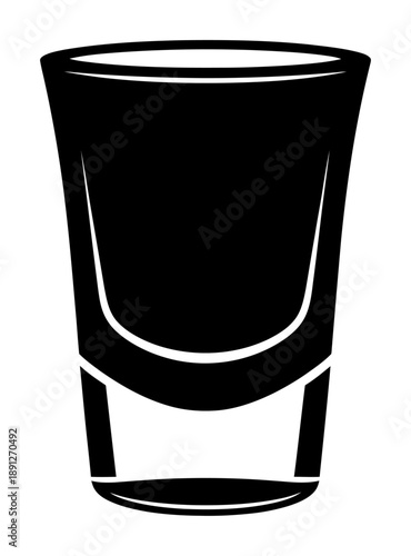 Shot Glass Silhouette - Minimalist Vector