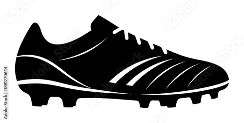 Soccer Cleat Silhouette - Minimalist Vector