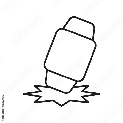 Smartwatch drop test and falling ground impact icon
