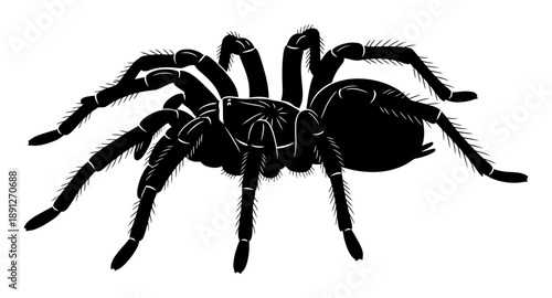 Tarantula Silhouette - Minimalist Vector Illustration