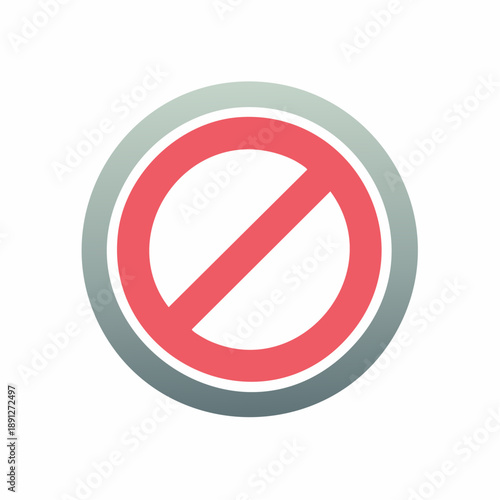Free Download Red Circle with Diagonal Line Signifying Prohibition and Restrictions in Vector Illustration - GFXLoad