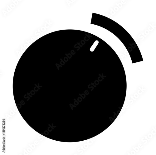 Volume Knob Silhouette - Minimalist Vector