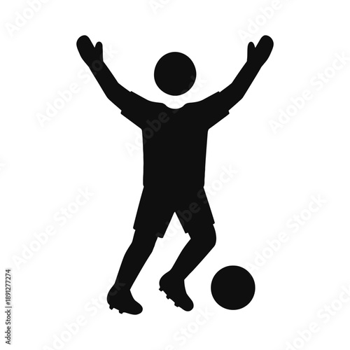 football player silhouette vector icon