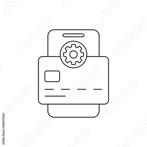 Mobile system configuration and settings gear icon