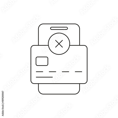 Failed transaction and payment error cross icon