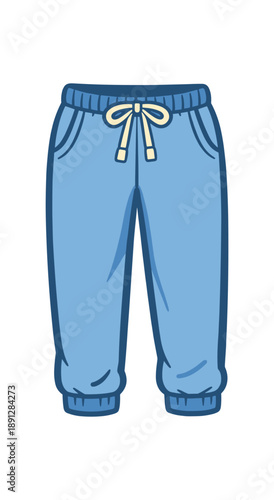 full color flat icon comfortable lounge pants elastic waist home wear