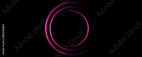 Pink neon light effect for overlapping. Linear source of pink lights, lens flare effect.