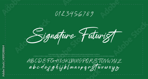letter design with signature font style