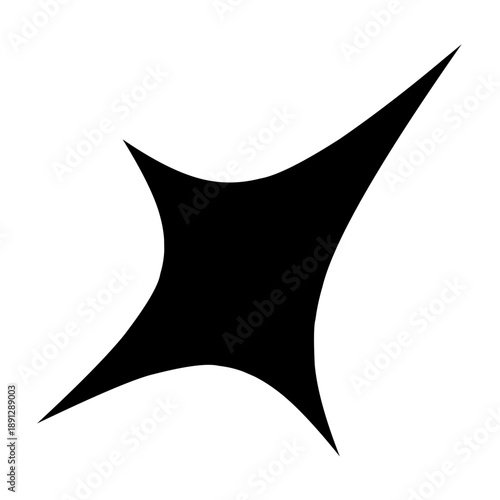 Vector Black Sparkling Star
