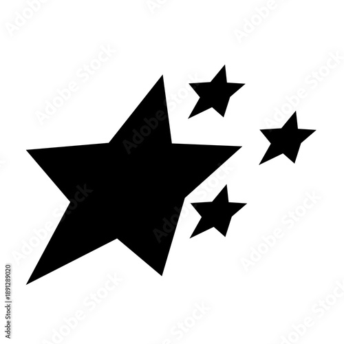 Vector Black Sparkling Star