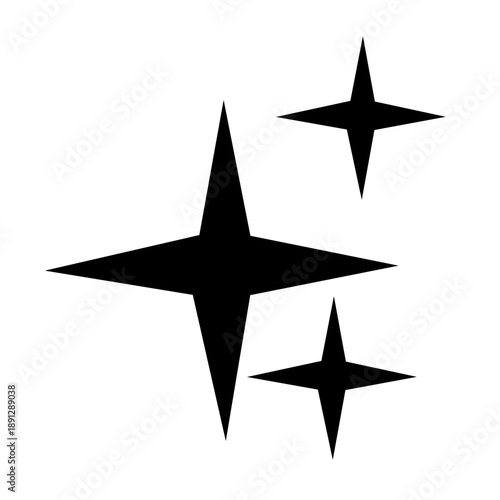 Vector Black Sparkling Star