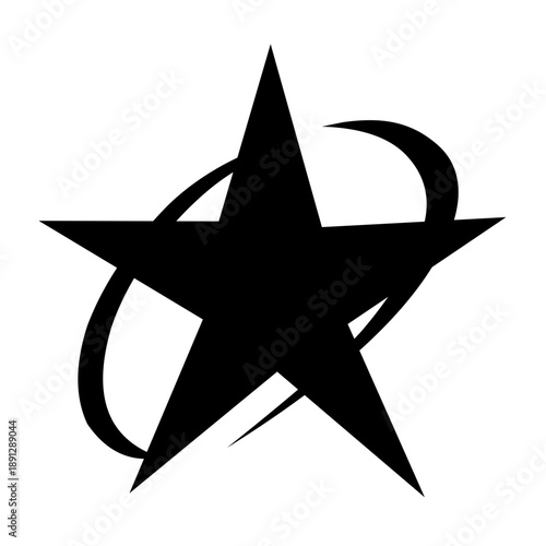 Vector Black Sparkling Star